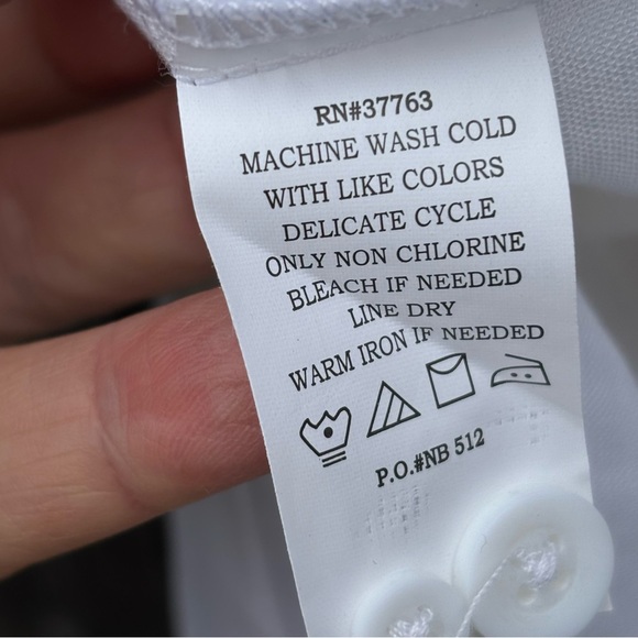 Cubavera White Linen & Rayon shirt w/stripe panel Great condition Size XL - Picture 9 of 10